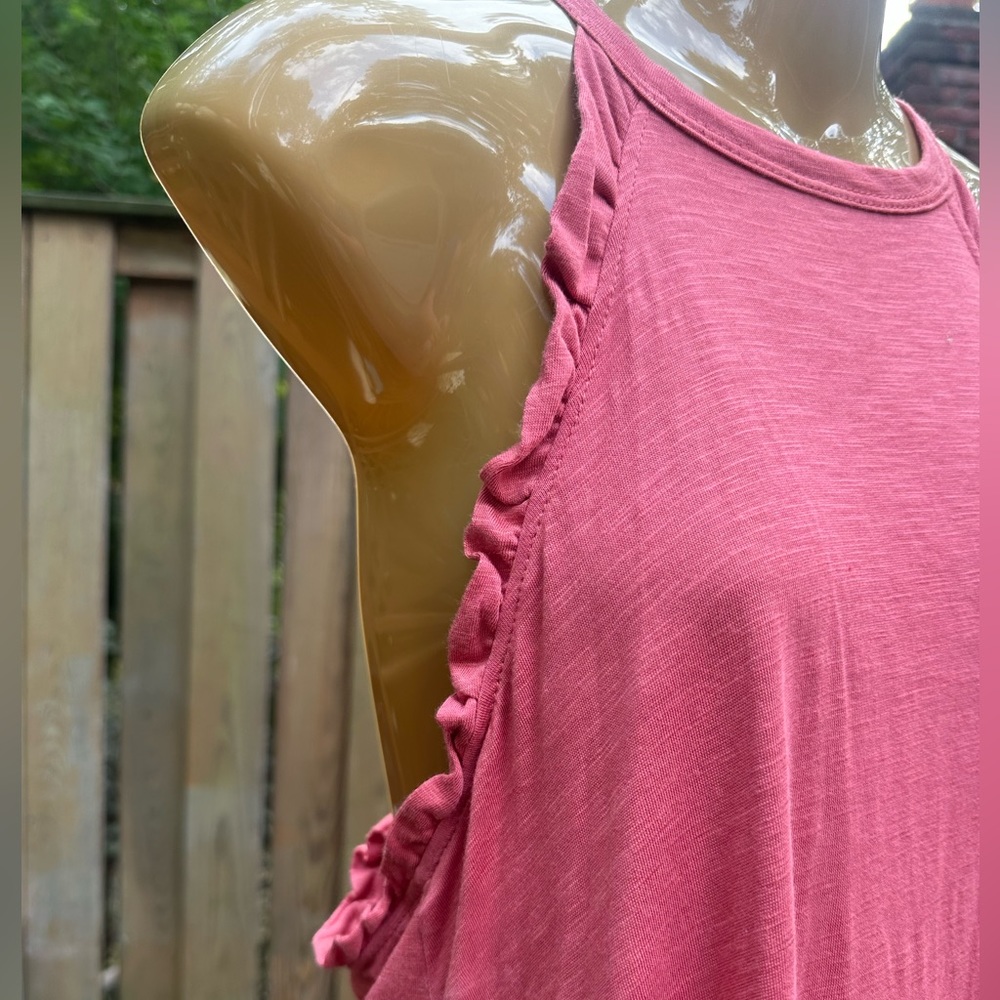Salmon autumn colored high neck tank